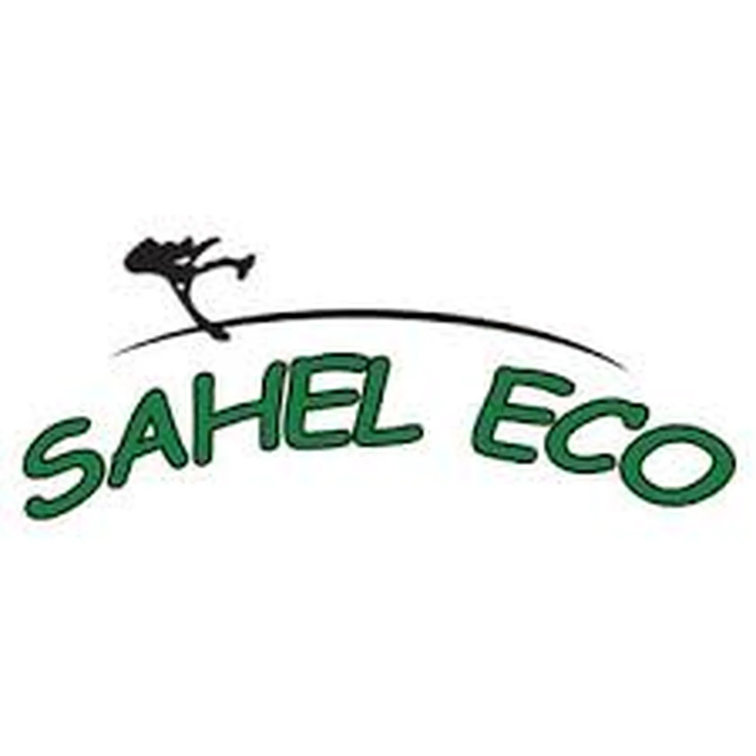 Logo of Sahel Eco with stylized green text and a simplified tree design above.