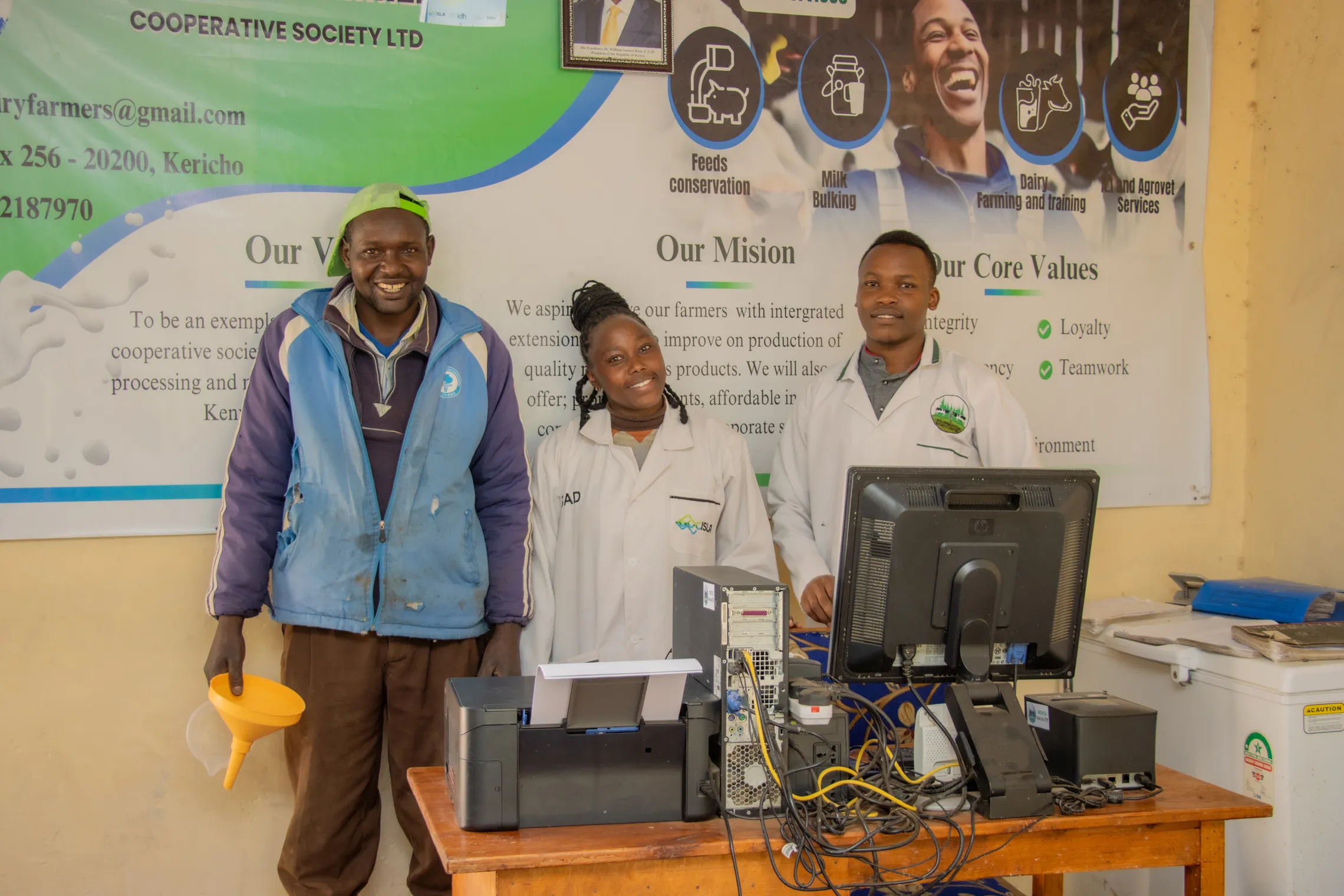 Duncan and Mercy, two youthful operators supporting Mau Dairy Cooperative