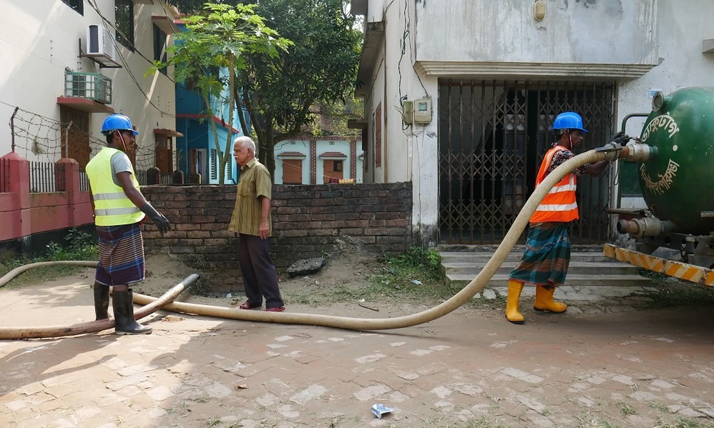 First-time customer of sludge emptying services