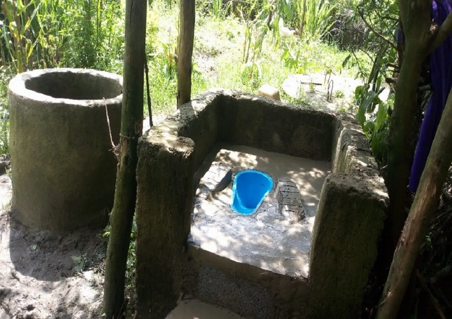 Under construction - the combo SATO pan and biodigester technology